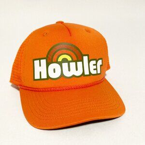 Howler Bros Howler Rainbow Snapback Trucker Hat Bright Orange Meshback
